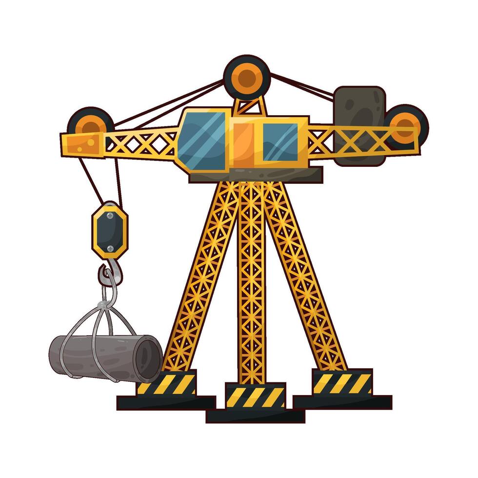Illustration of tower crane vector