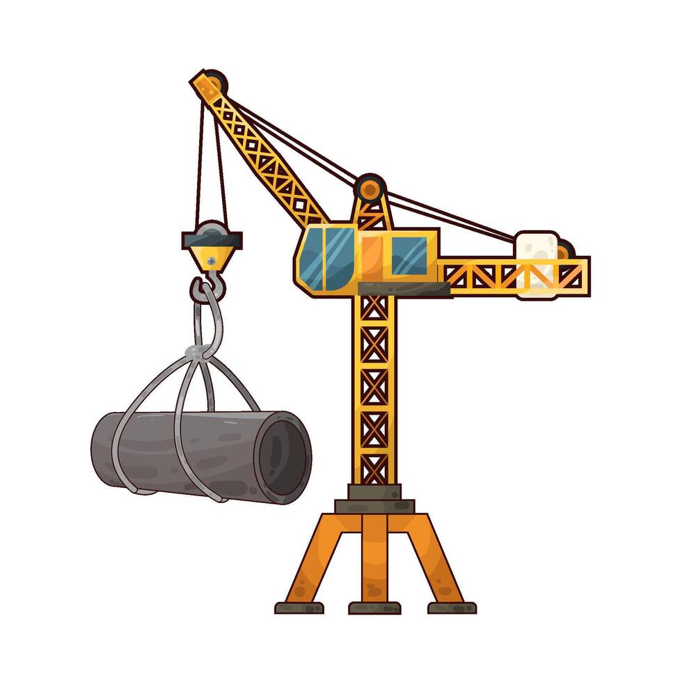 Illustration of tower crane vector