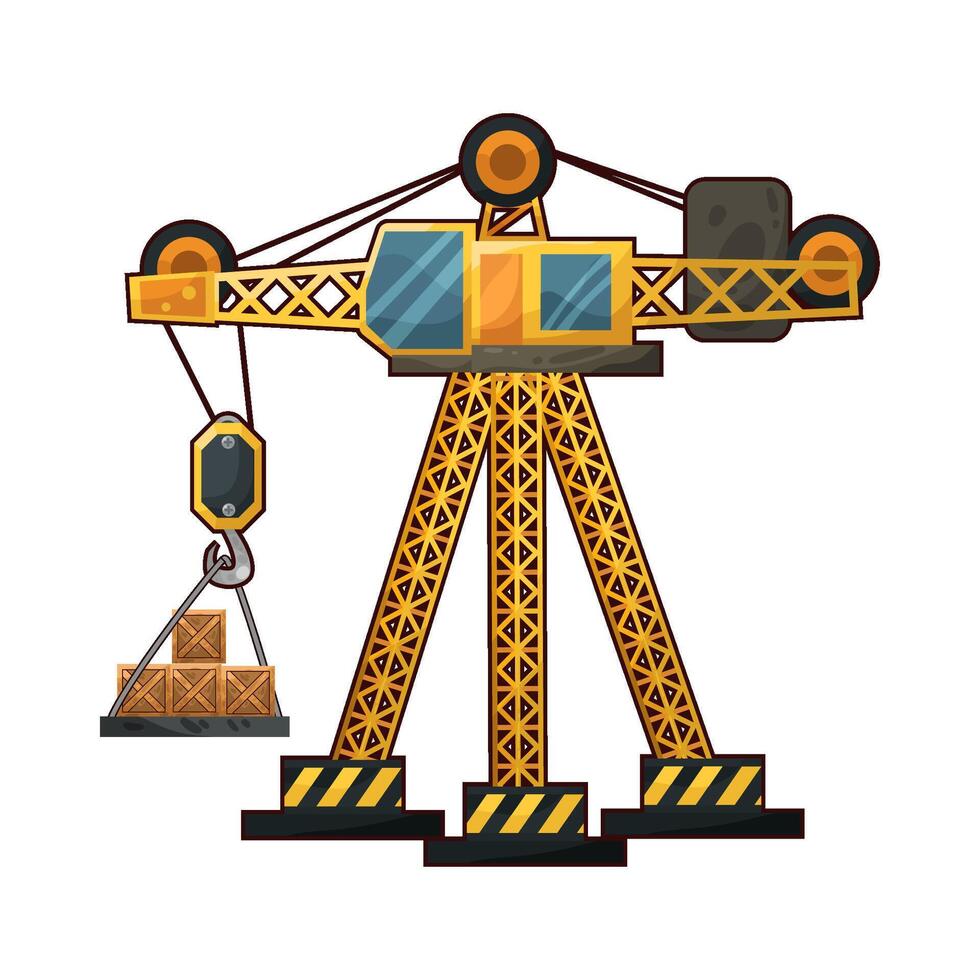 Illustration of tower crane vector