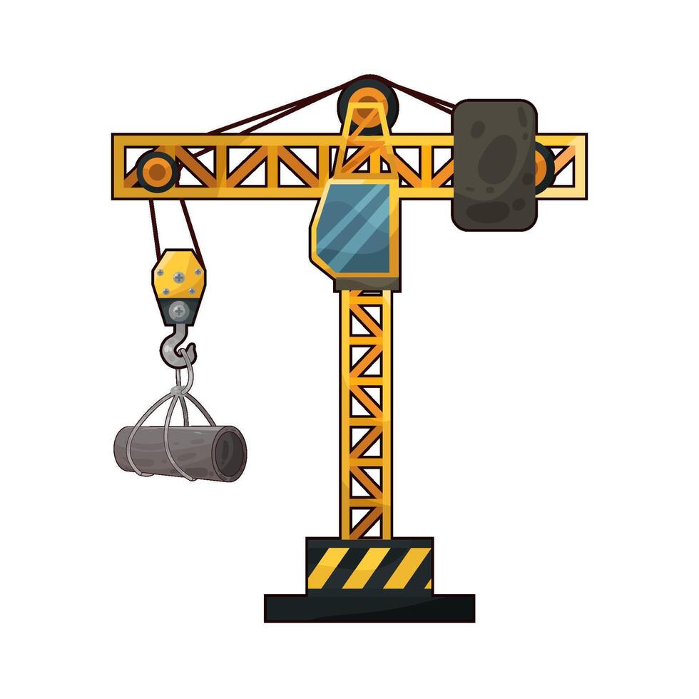 Illustration of tower crane vector