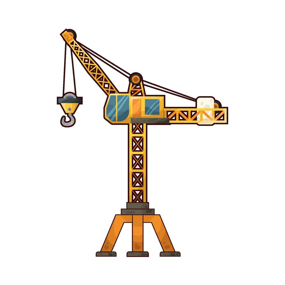 Illustration of tower crane vector