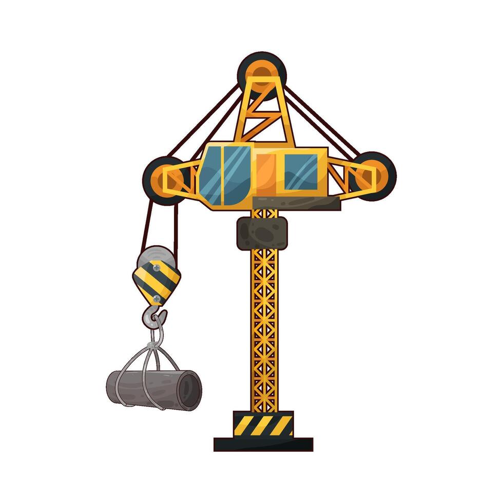 Illustration of tower crane vector