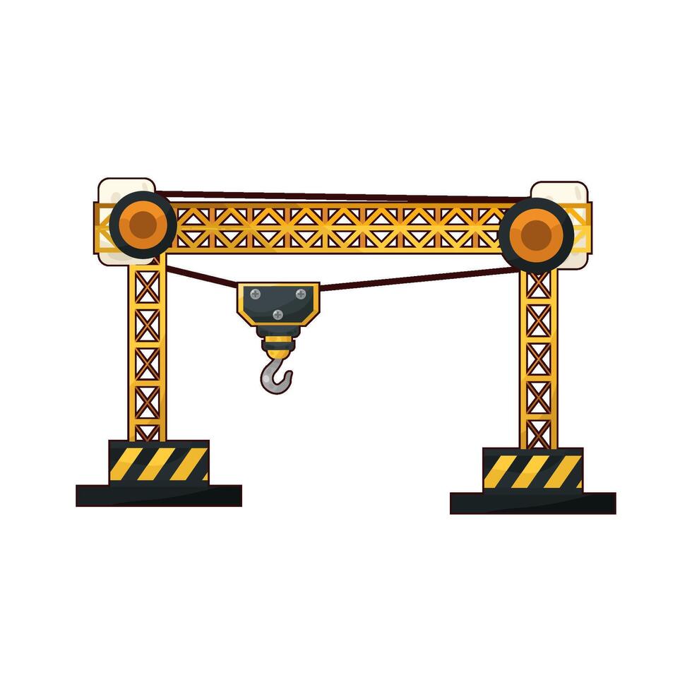 Illustration of tower crane vector