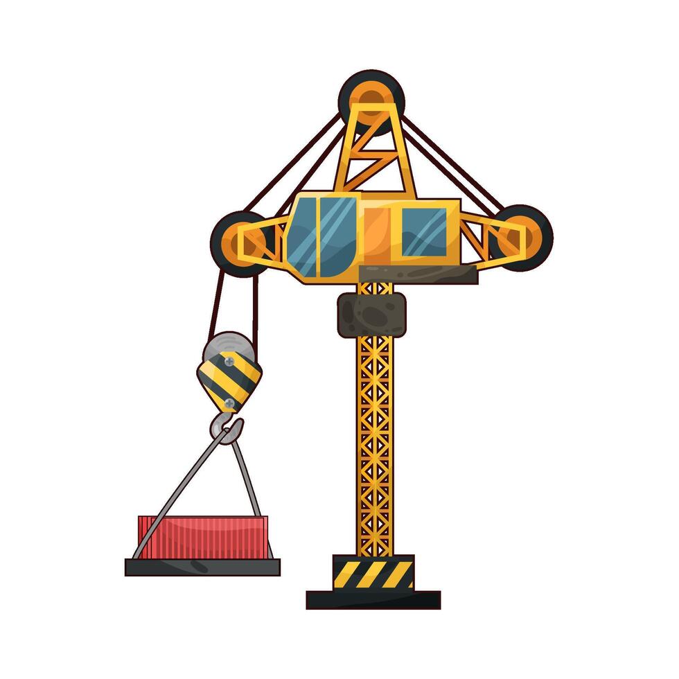 Illustration of tower crane vector