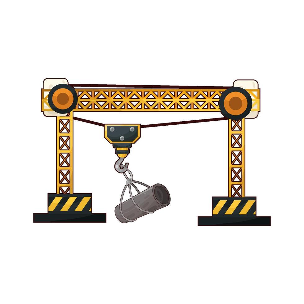 Illustration of tower crane vector