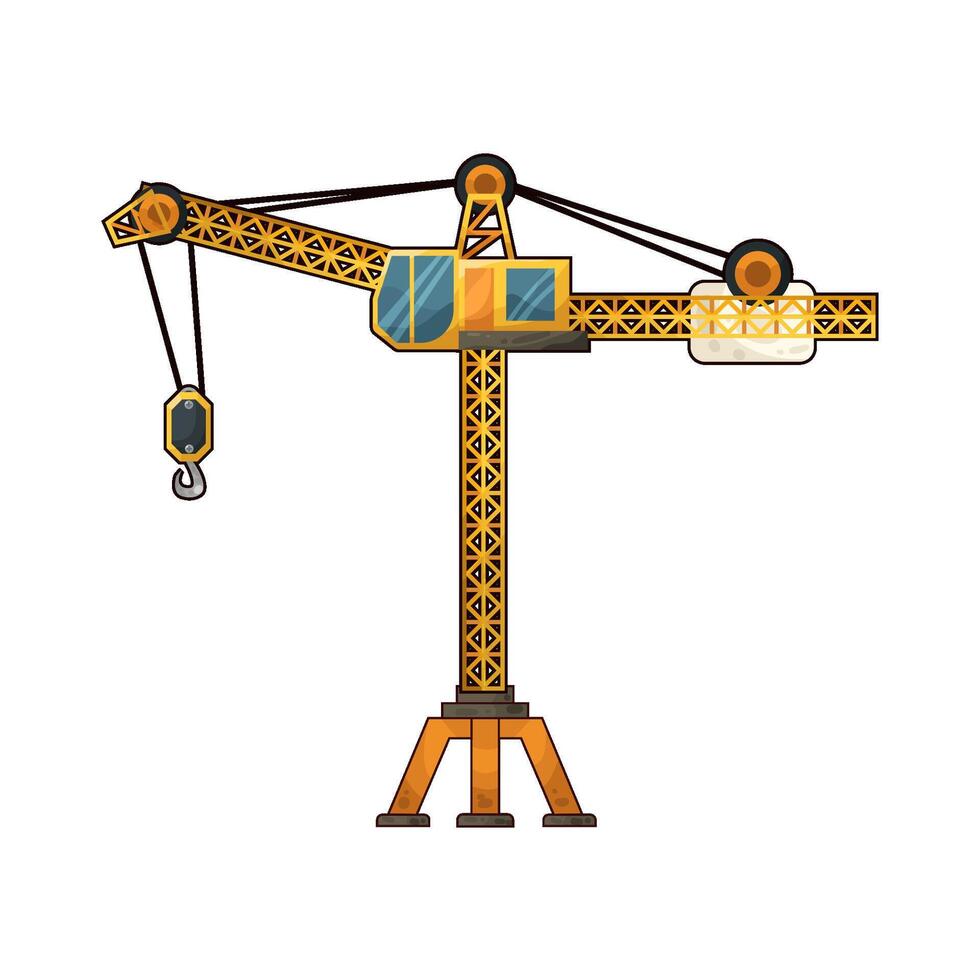 Illustration of tower crane vector