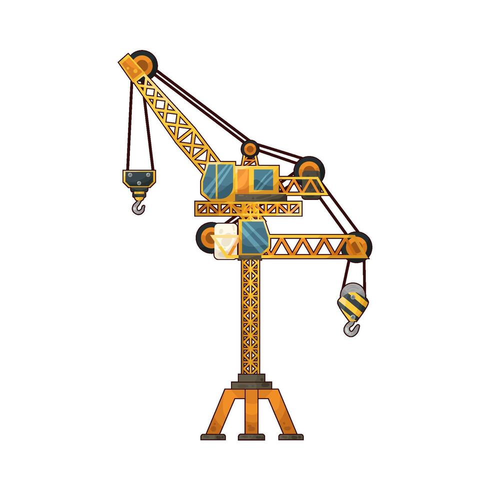 Illustration of tower crane vector