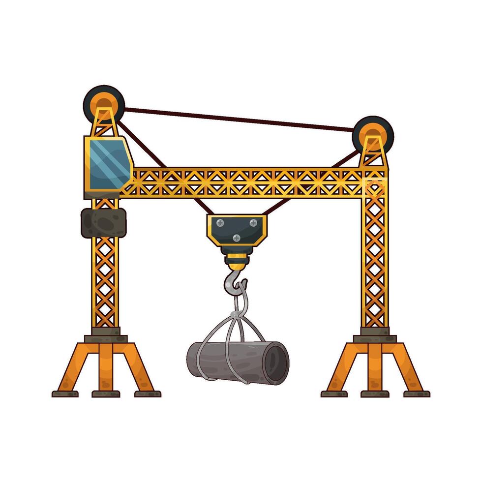 Illustration of tower crane vector