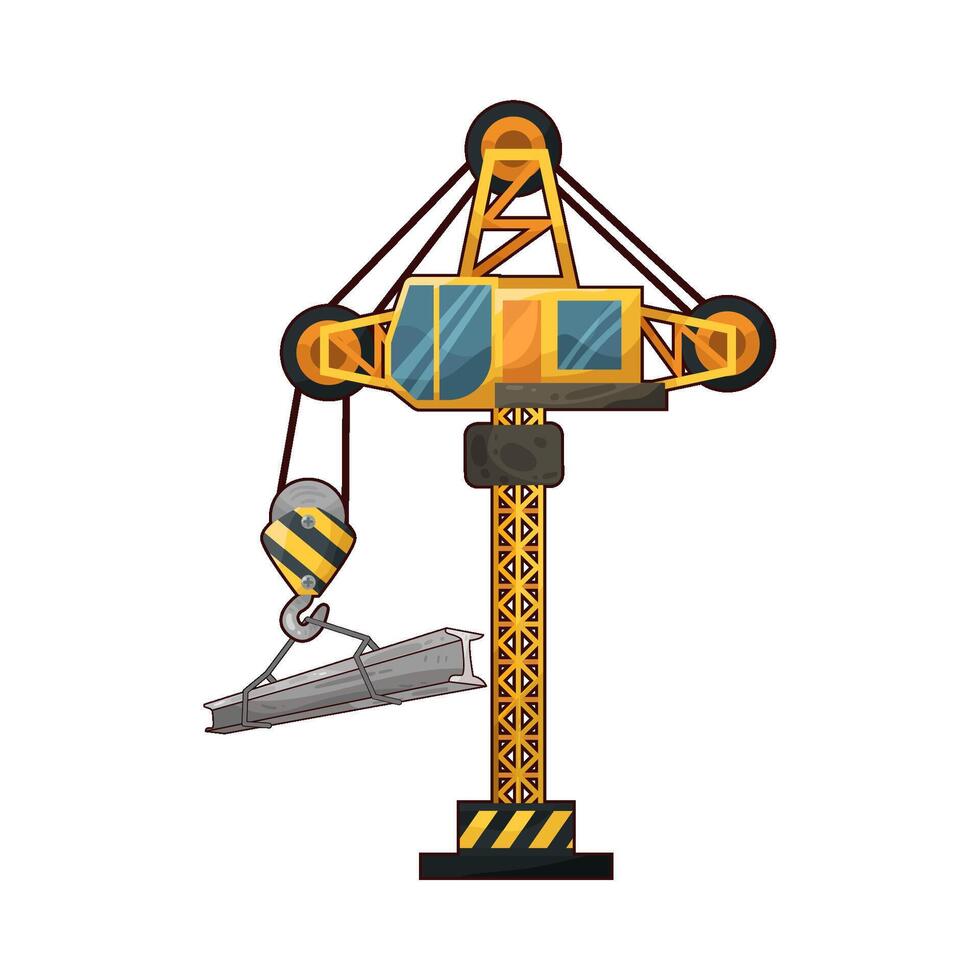 Illustration of tower crane vector