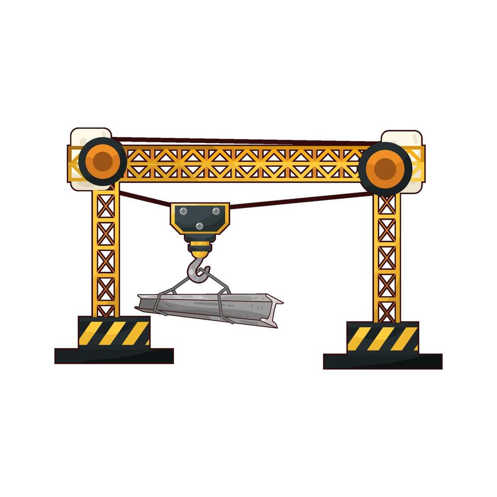 Illustration of tower crane vector