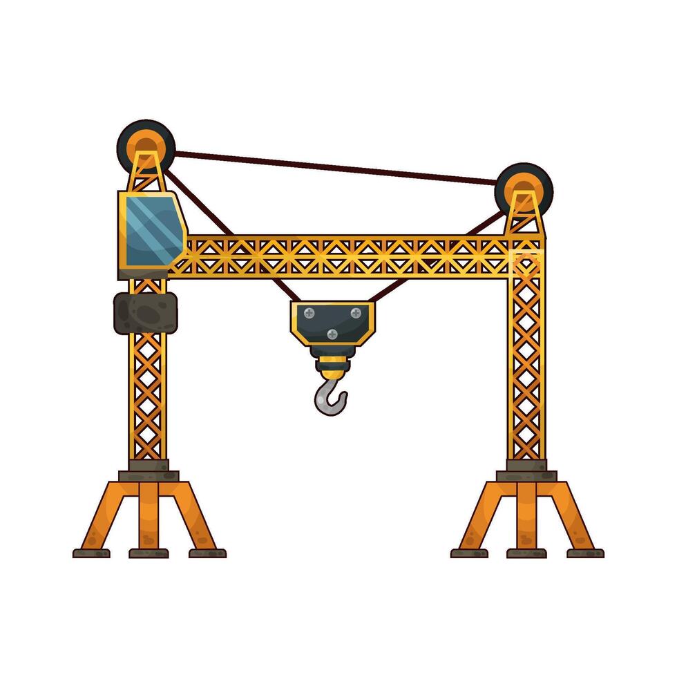 Illustration of tower crane vector