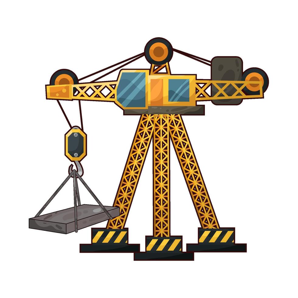 Illustration of tower crane vector