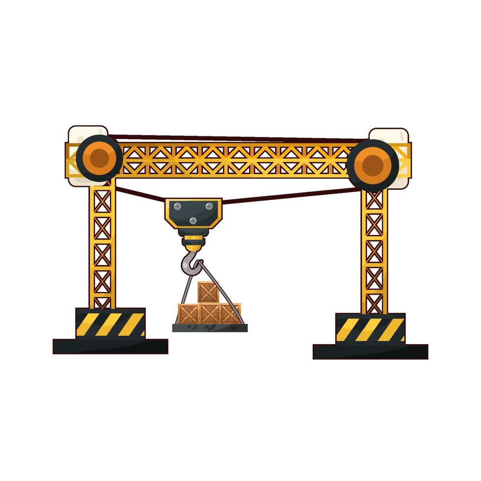 Illustration of tower crane vector