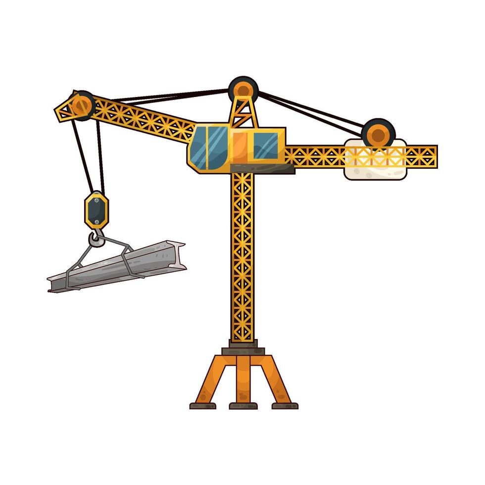 Illustration of tower crane vector