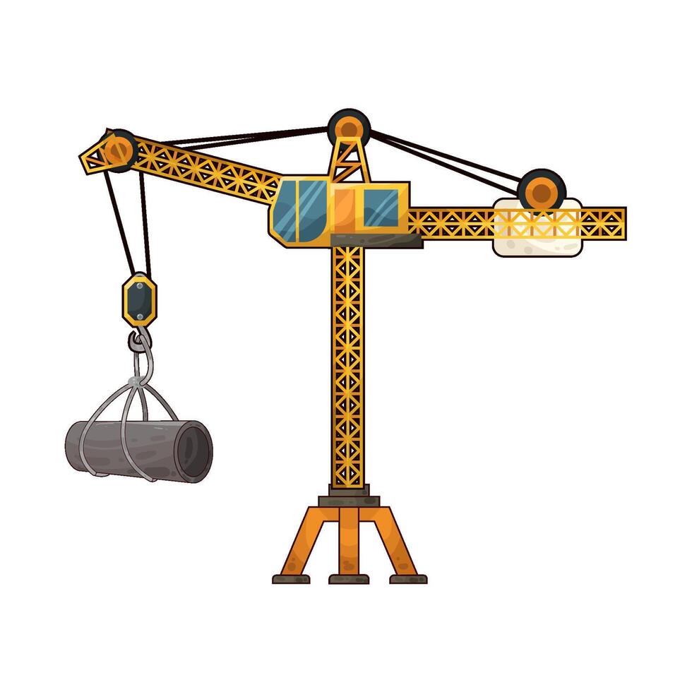 Illustration of tower crane vector