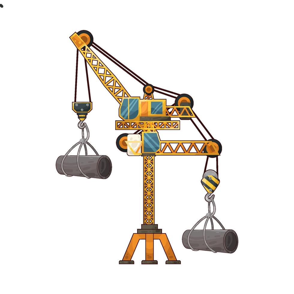 Illustration of tower crane vector