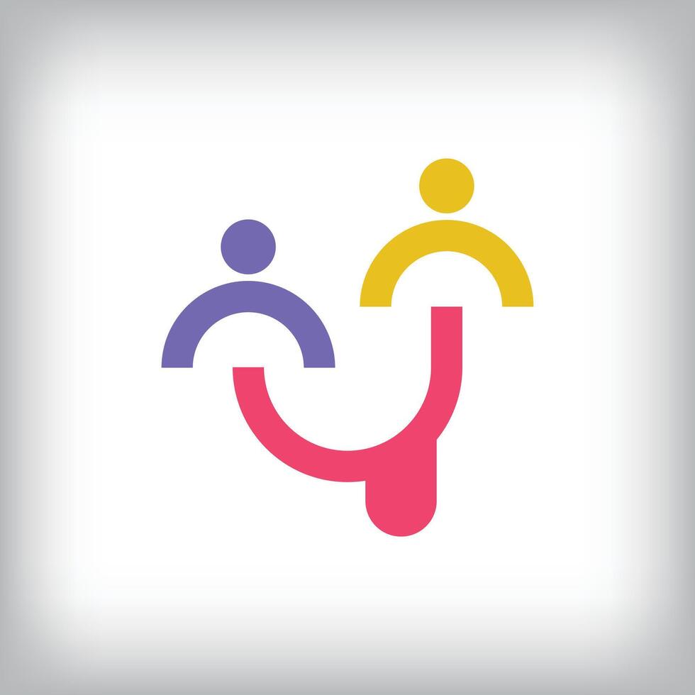 Modern logo of people sticking out their tongues. Unique color transitions. creative logo template. vector