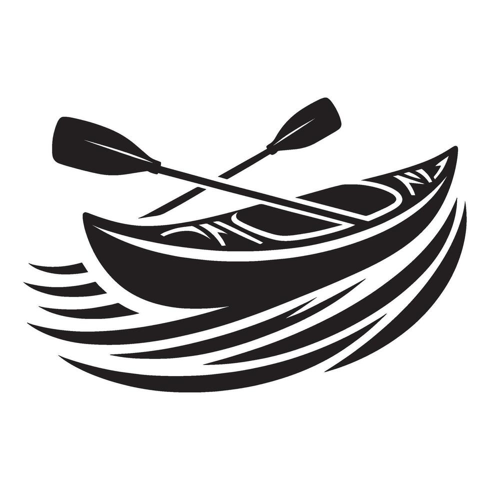 Boat silhouette illustration isolated on a white background vector