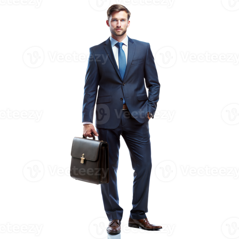 Businessman In Suit With Briefcase, Confident And Professional png