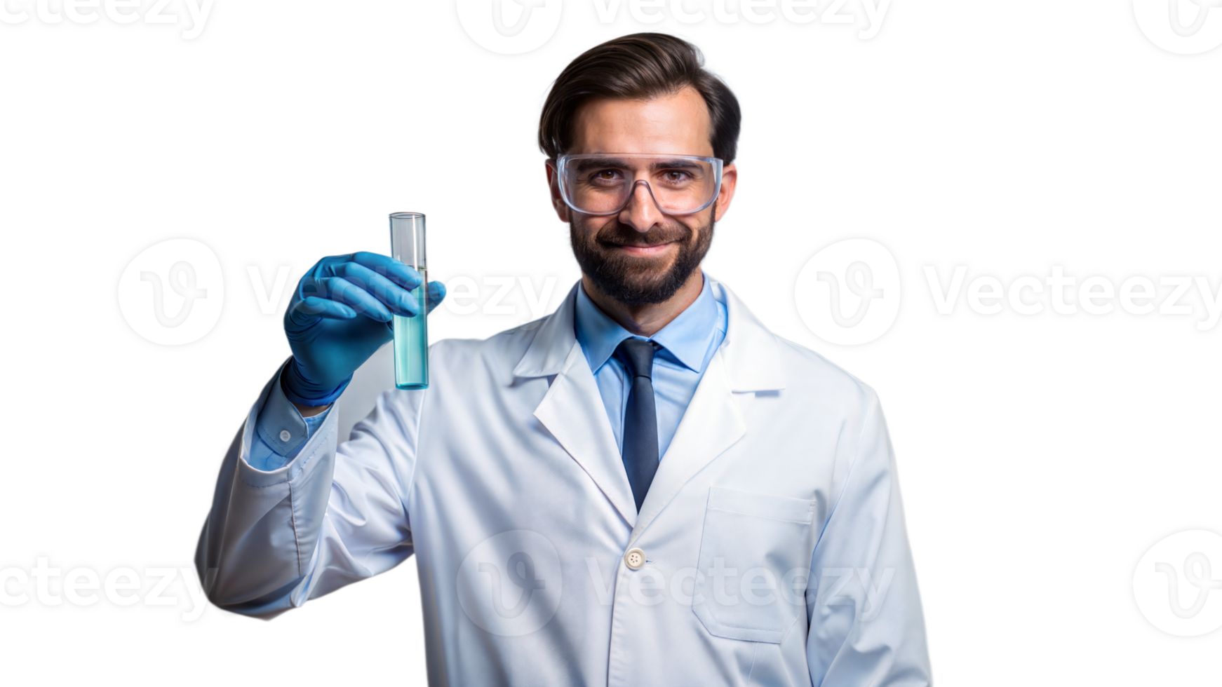 Scientist Holding Test Tube in Laboratory png