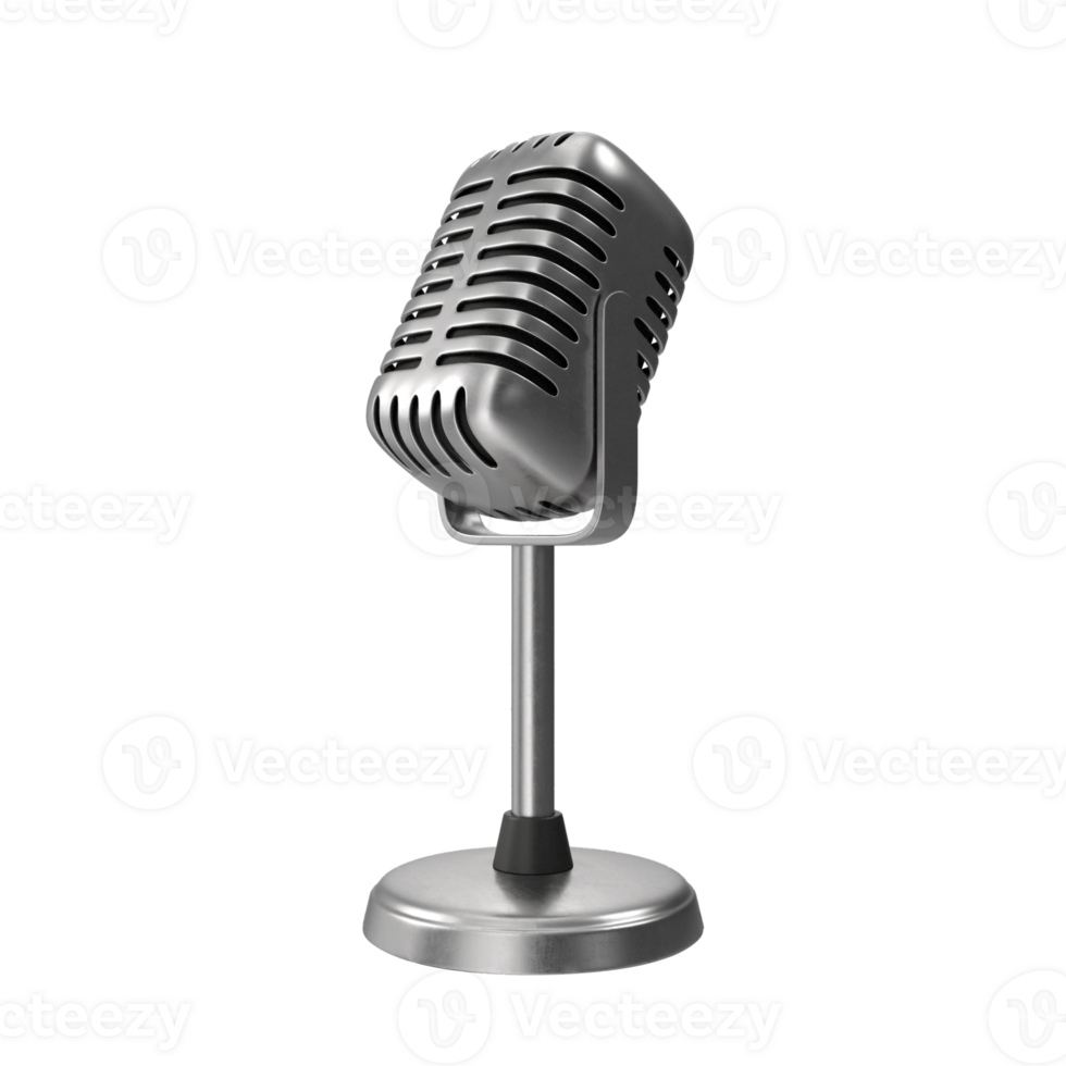 stand retro microphone png