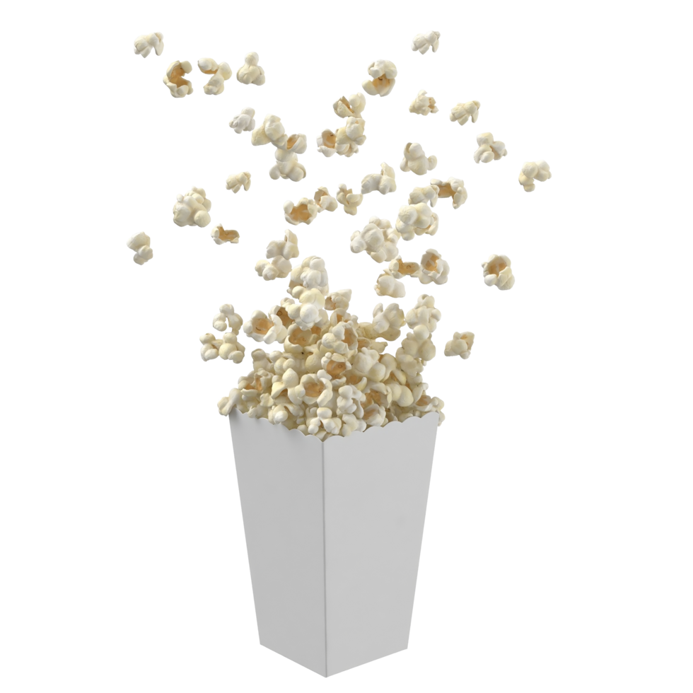 popcorn flying out of the box png