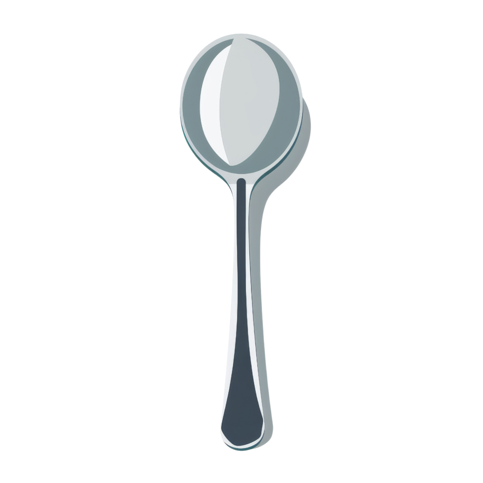 Shiny Silver Spoon. Classic Cutlery Icon for Dining and Cuisine png