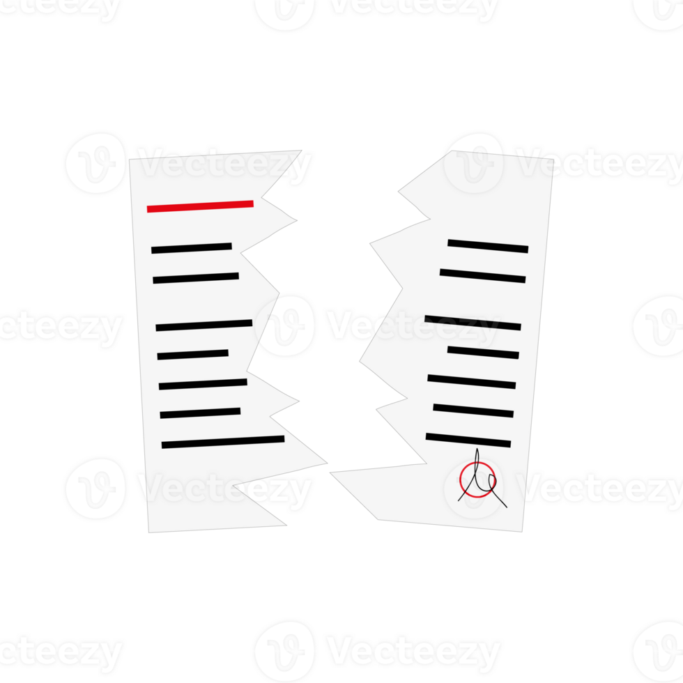Torn documentation icon. Torn file icon. png