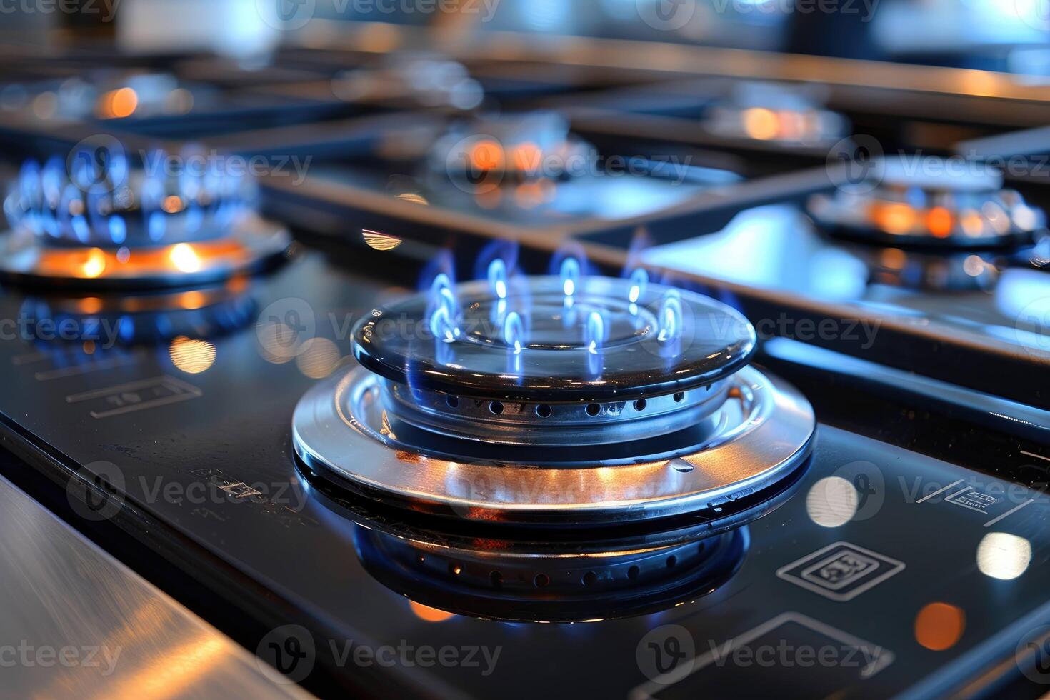 Close-up view of a stainless steel outdoor grill with fresh tomatoes, onions, and herbs ready for photo