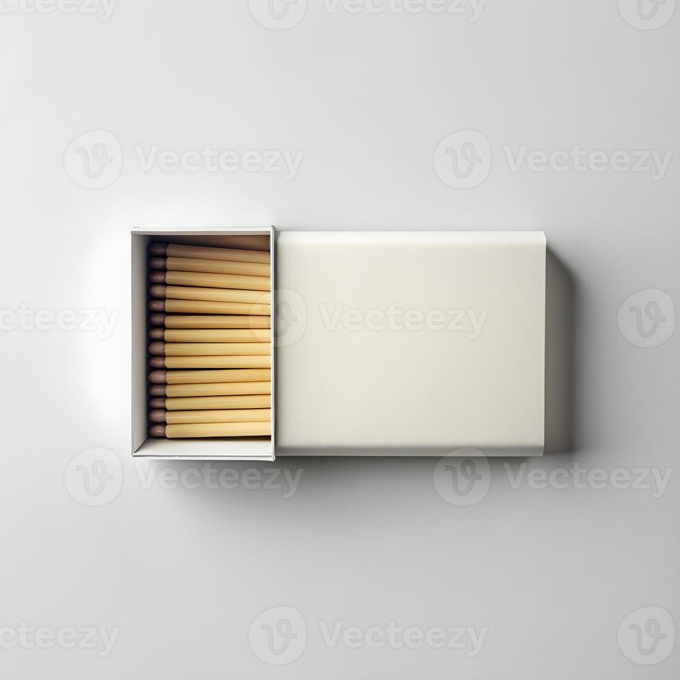 Opened old box of matches photo