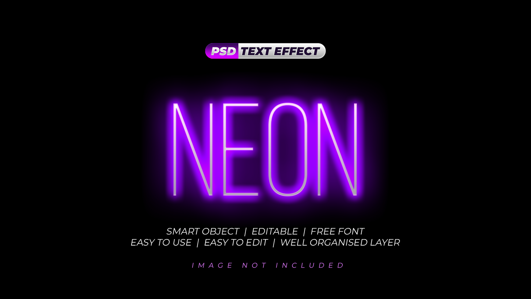 Neon text Effect psd