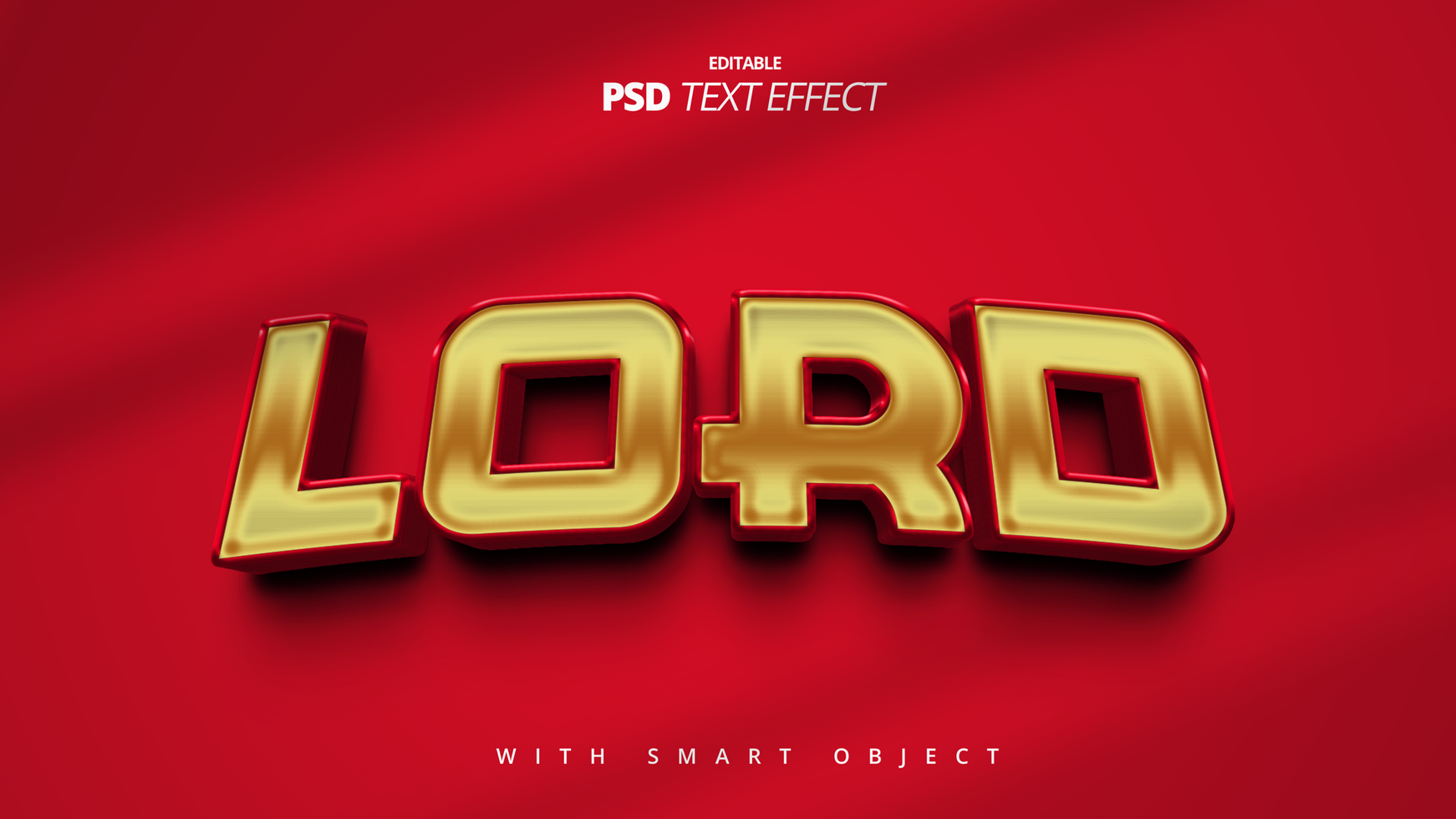 Golden shiny luxury 3d text effect psd