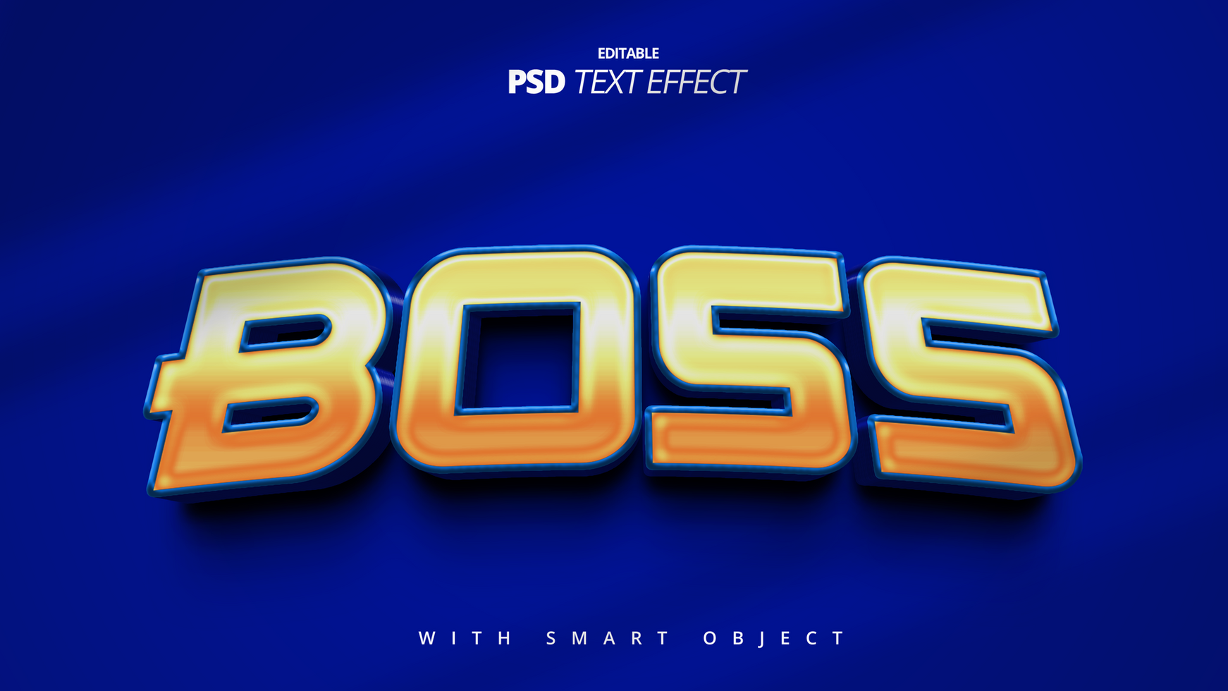 Golden shiny luxury 3d text effect psd