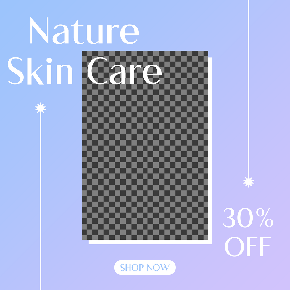 skincare social media post template gradient theme psd