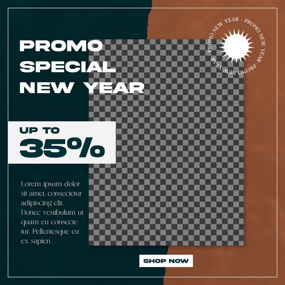 Promo Special New Year Social Media Tmplate Post psd