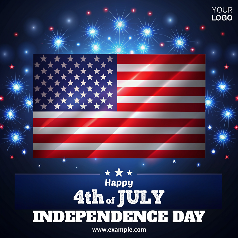A patriotic poster for 4th of july independence day psd