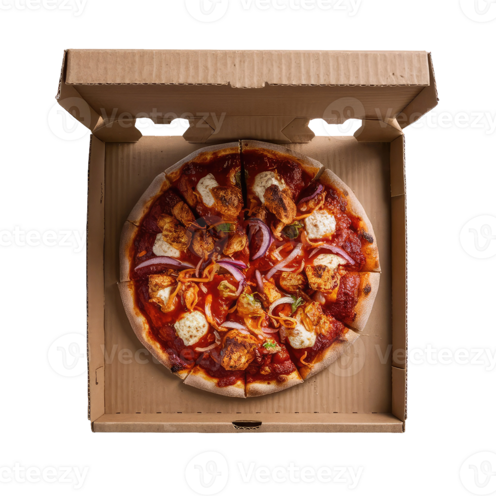 Pizza in a box png