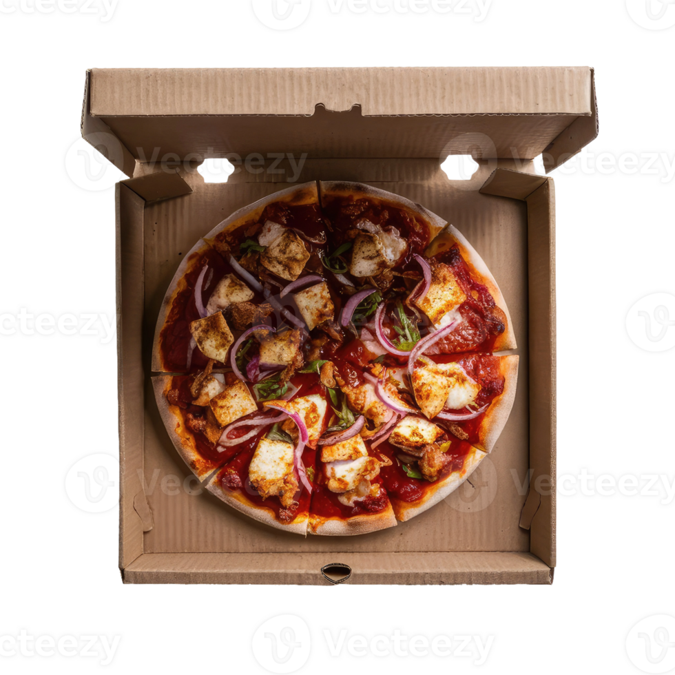 Pizza in a box png