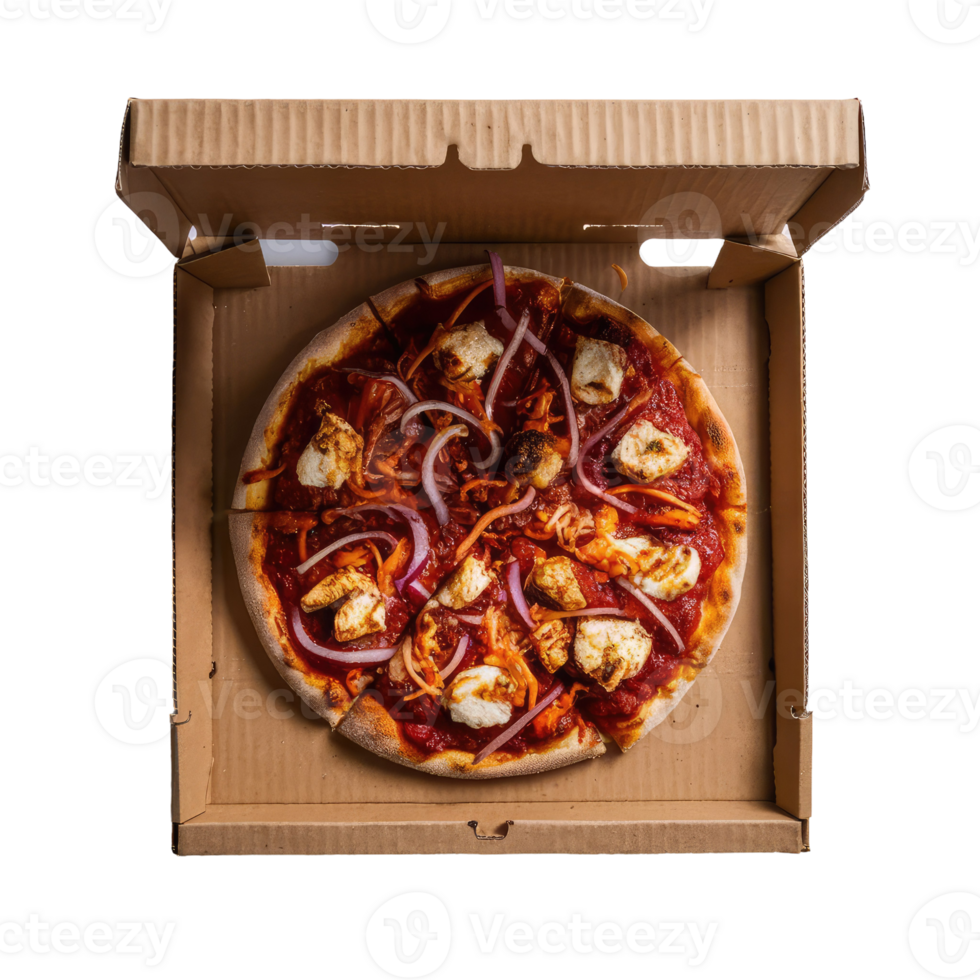 Pizza in a box png
