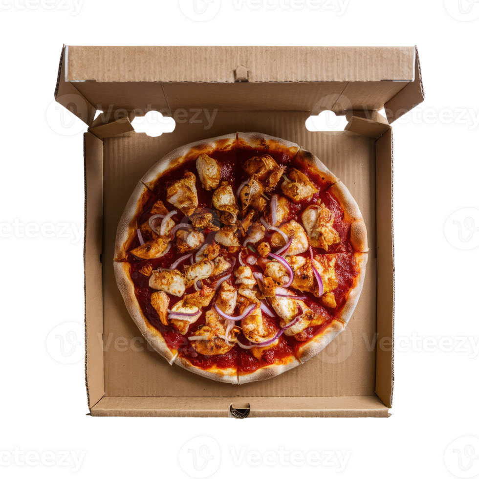 Pizza in a box png
