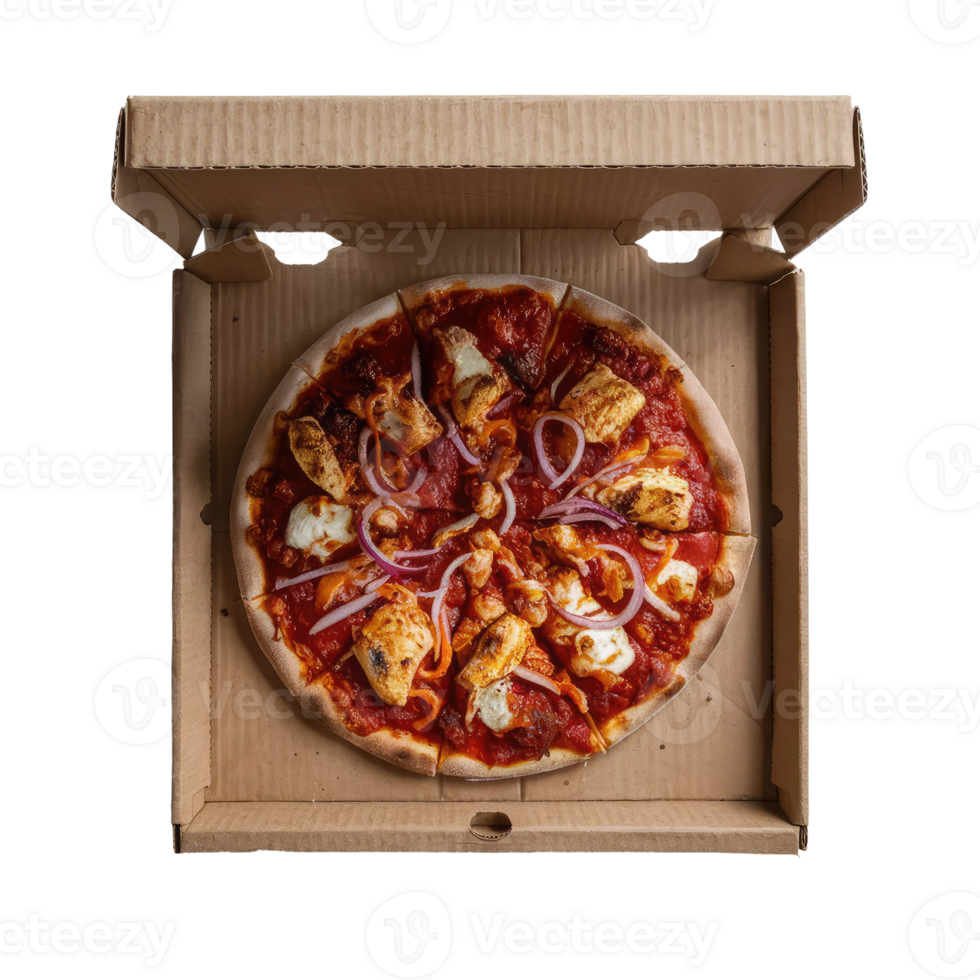 Pizza in a box png