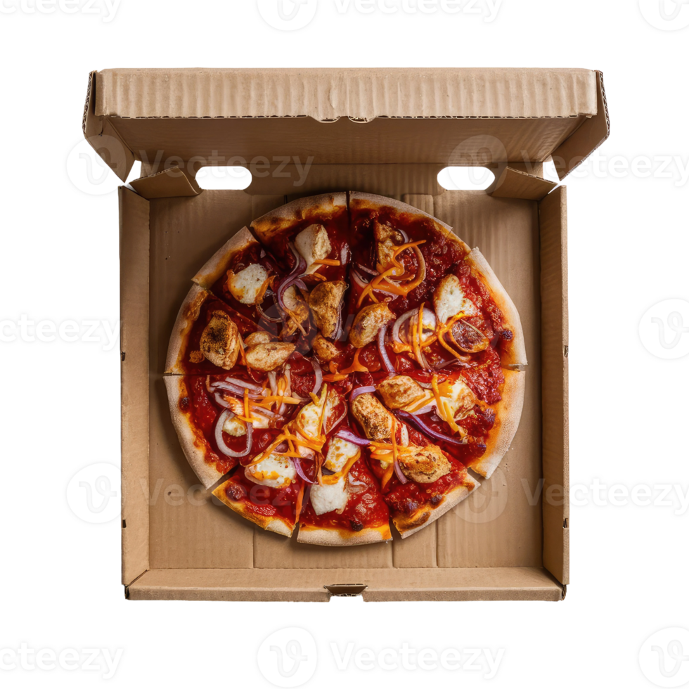 Pizza in a box png
