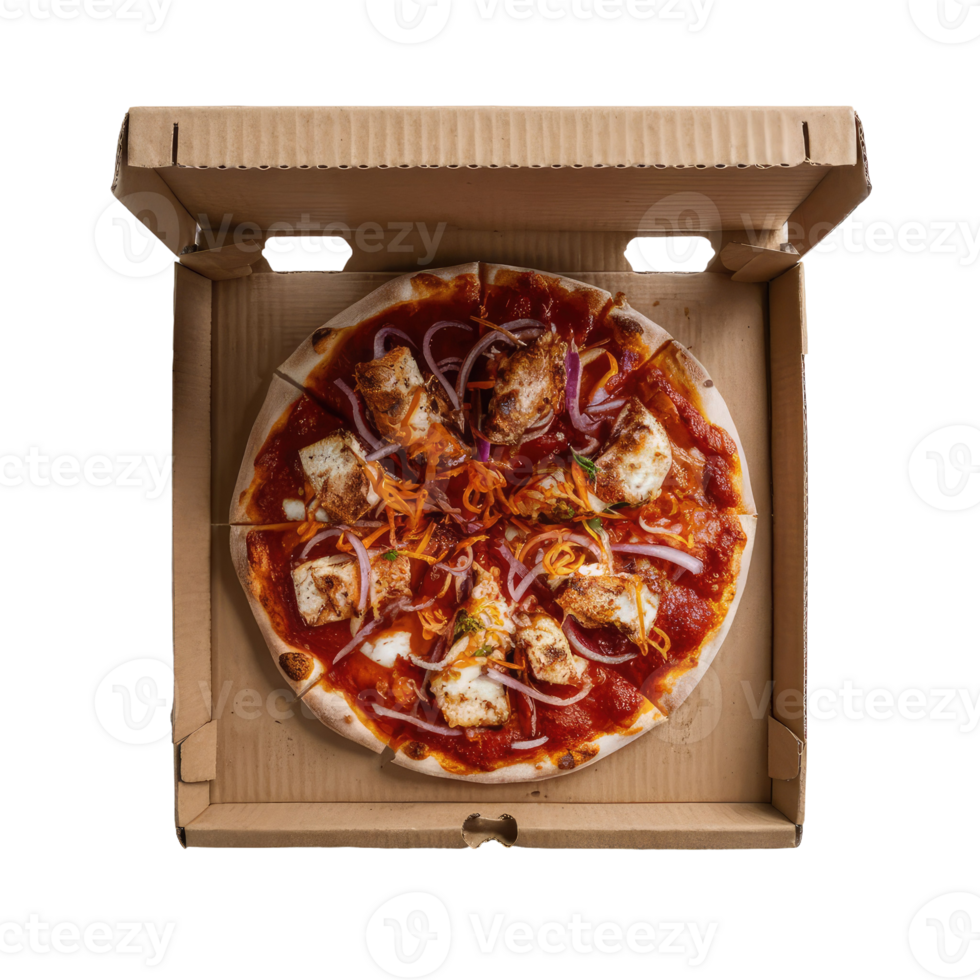 Pizza in a box png