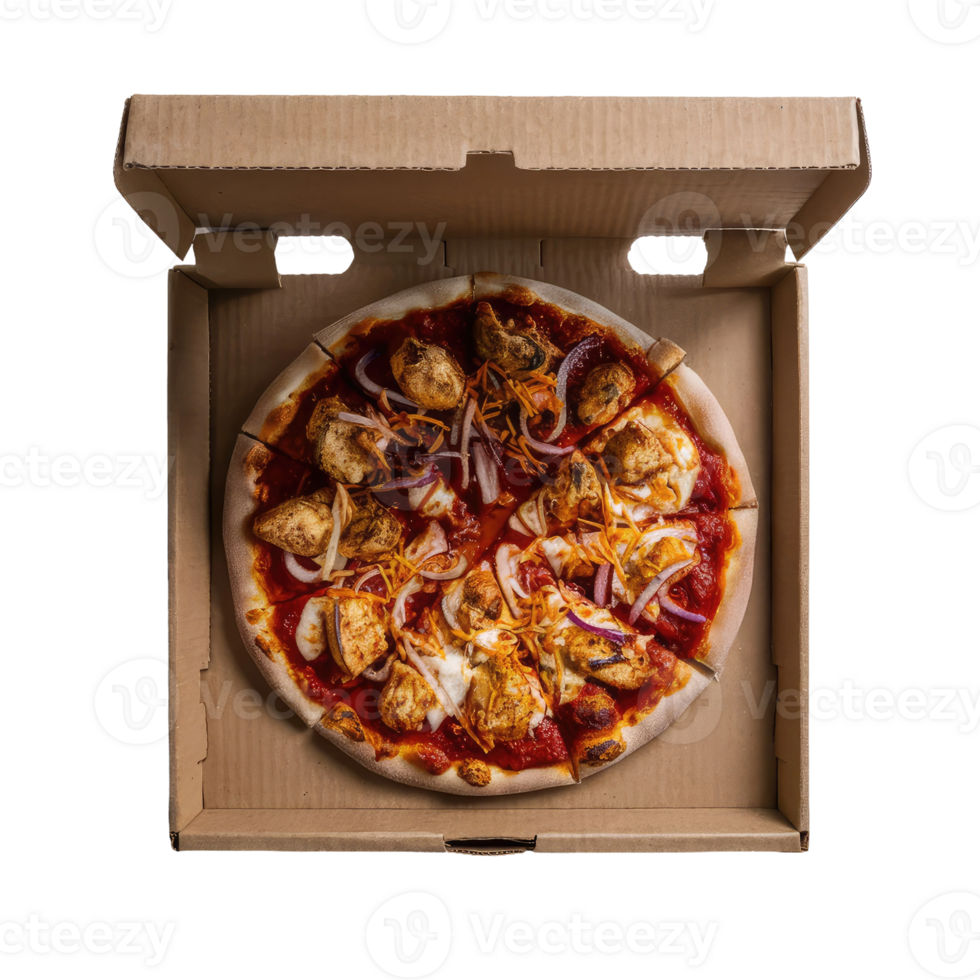 Pizza in a box png