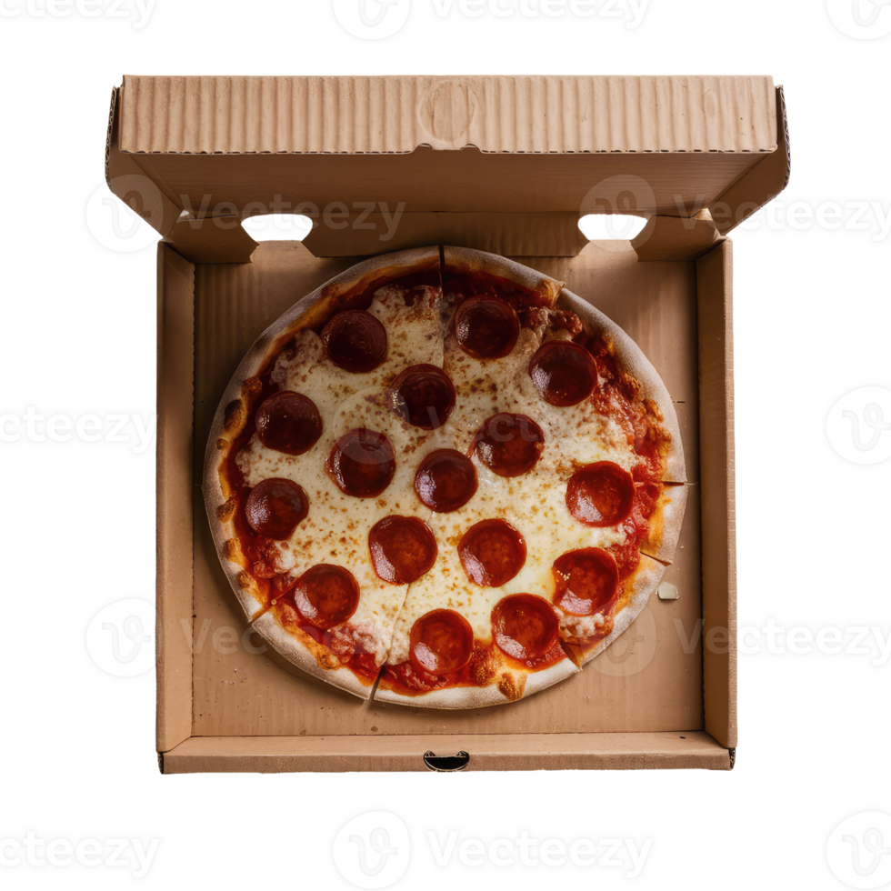 Pepperoni Pizza in a Box png