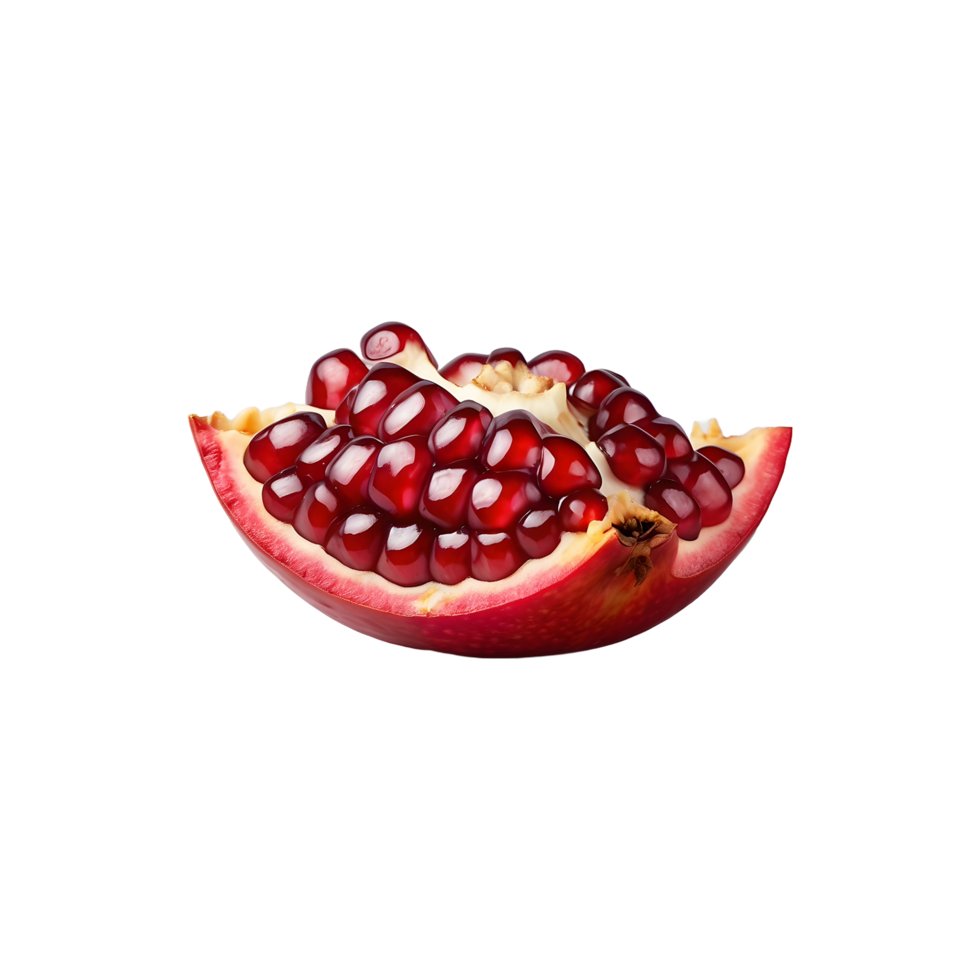 Bright and Fresh Pomegranate Fruit Isolated on Transparent Background png