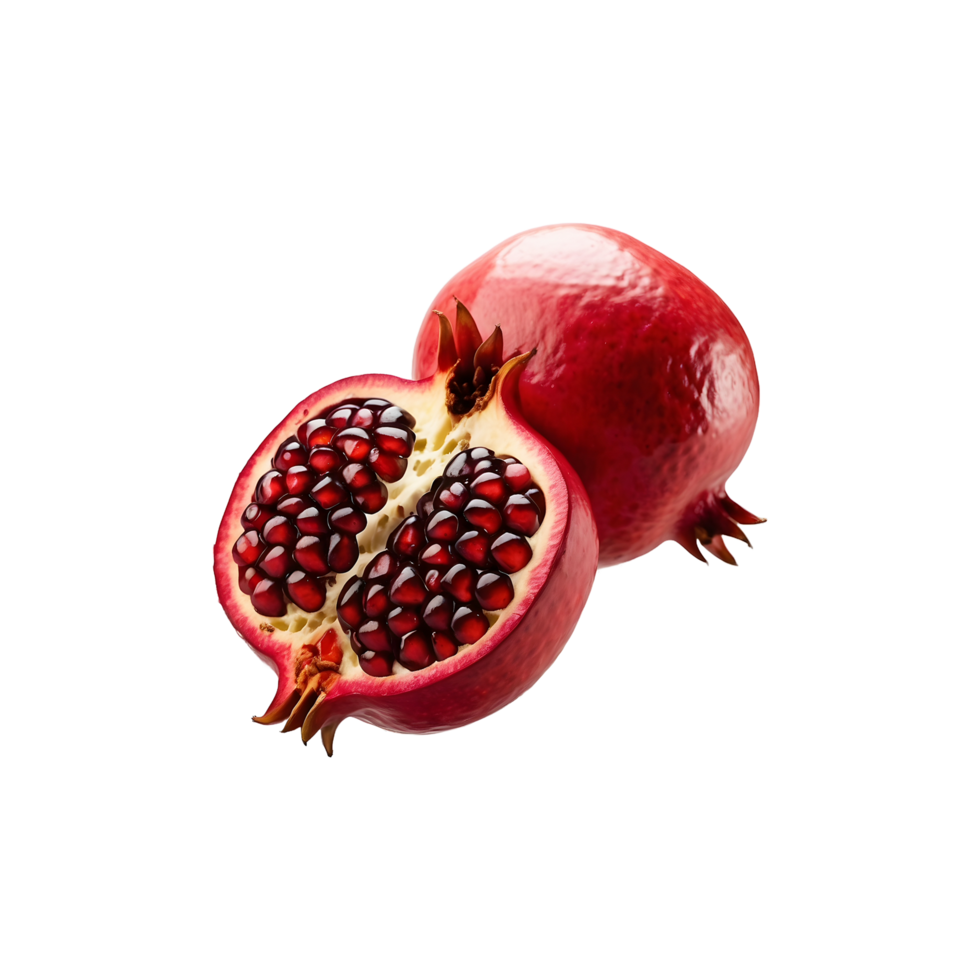 Healthy Reds Pomegranate Fruit Isolated on Transparent Background png