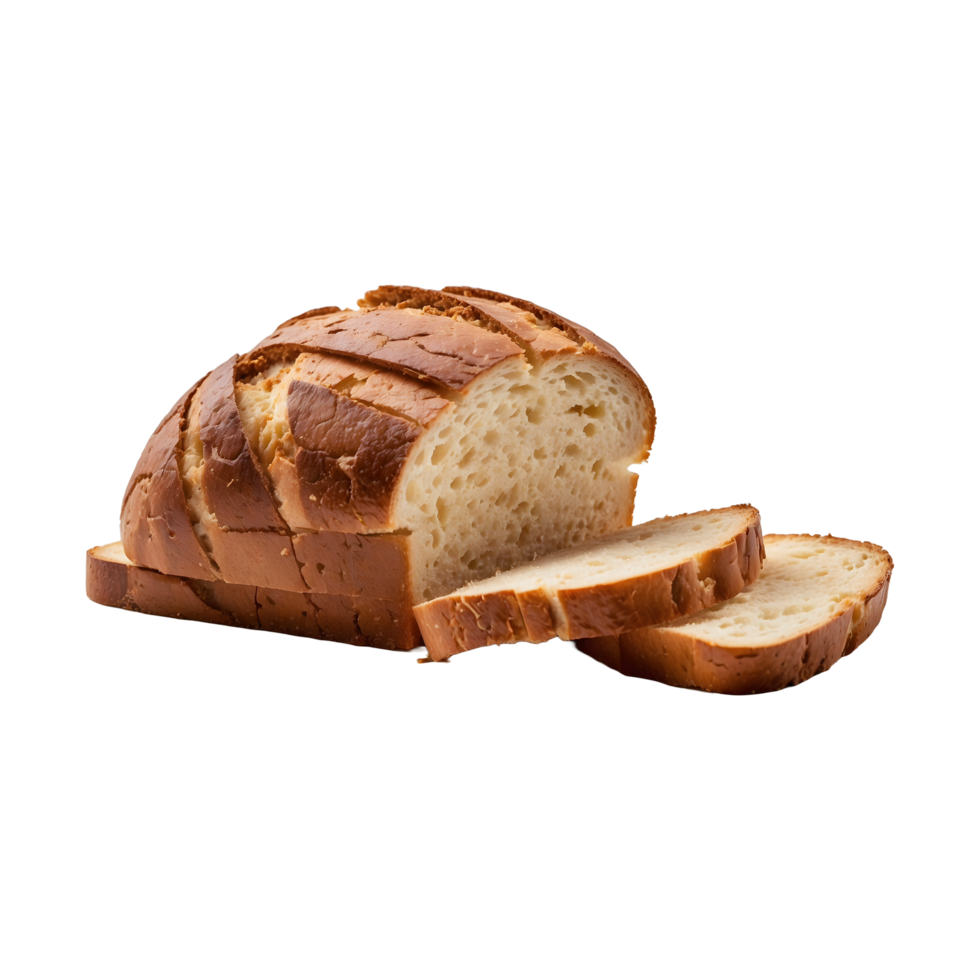 Fresh Slices Isolated Bread Art isolated on a transparent background png
