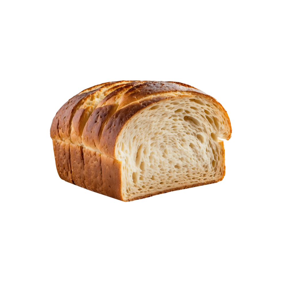 Sliced bread isolated on transparent background. png
