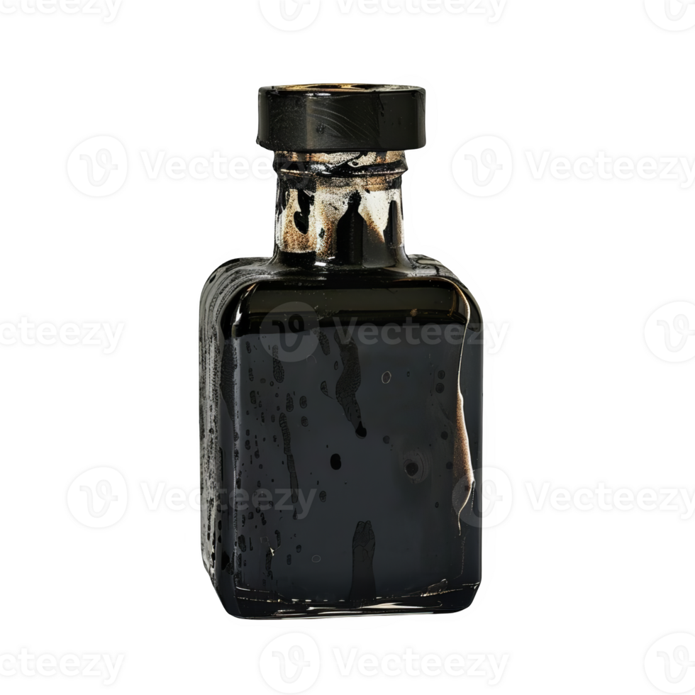 dirty ink bottle transparent background png